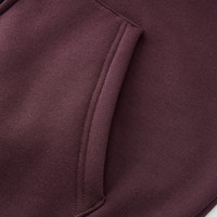 森马(Semir)外套女摇粒绒落肩宽松慵懒气质冬2025连帽夹克ins潮109725108005 铁锈红61026 2XL