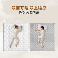 顾家家居乳胶床垫席梦思黄麻独立筒弹簧床垫软硬两用抑菌M1229 净白骑士+大黑牛皮床1.5m