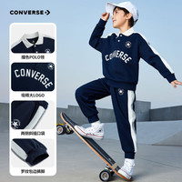 Converse匡威儿童套装春季休闲时尚运动套装长袖长裤两件套童装 藏青蓝 140 /68 【身高128-140cm】