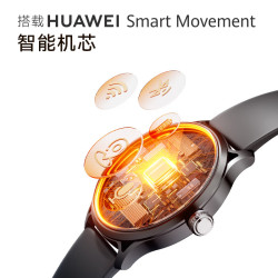 京东京造 智能手表电话运动情绪手环GT5适配HUAWEI华为苹果小米手机SmartWatch5黑色氟橡胶表带智能手表