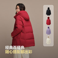波司登（BOSIDENG）25羽绒服女短款连帽加厚90绒休闲百搭外套B250245122 醇酒红|1856-趋势 5XL 195/116A 体重约180-200斤