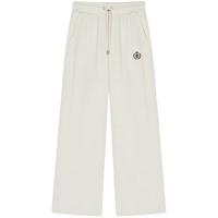 Teenie Weenie小熊女装卫裤2025秋季休闲宽松舒适圆筒型针织裤 乳白色 XS