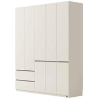 全友家居现代简约顶天立地大衣柜家用卧室分段式衣橱边柜组合政府补贴 【灰色】0.4*2.4m|边柜 堪比+内配感应灯+双色可选