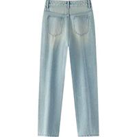 森马（Semir）森柔牛仔|牛仔裤女长裤2025春季直筒裤潮流103125124013A 29 牛仔浅黄泥染80331