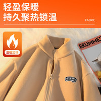 班尼路(Baleno)立领外套男双面摇粒绒秋冬季休闲抓绒保暖防风上衣宽松男士夹克 M