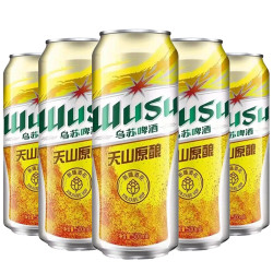 乌苏啤酒 天山原酿啤酒 500ml*12听