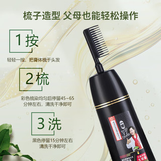  Tongrentang Chinese Medicine/同仁堂 长效盖白 植物染发剂  自然黑 510ml