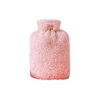 领臣 热水袋注水暖水袋暖手宝暖肚子灌水热敷加厚防爆姨妈1000ml 【仿兔毛绒布套】1000ml樱花粉
