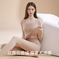 都市丽人打底衫保暖上衣内衣女士加厚加绒德发热无痕秋衣秋秋冬 粉底液【单件上衣】 【山茶花润肤-10A抑菌】 L