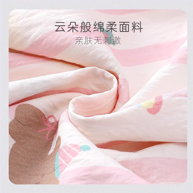 宫蝶【轻柔软】睡衣女春秋2025长袖卡通带胸垫家居服套装秋季 卡通长袖套装（不可拆卸胸垫） M （80-100斤）