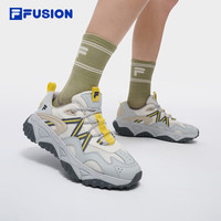 FILAFUSION斐乐男鞋运动鞋机能潮鞋2025秋漫游鞋百搭舒适休闲鞋 雪白/城堡灰-SC 42
