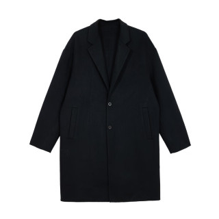 JACK&JONES 杰克琼斯 秋冬商务休闲 中长款羊毛大衣   E40黑色 M 175