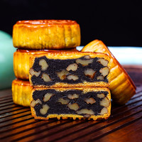 广式酥上煌黑豆沙月饼核桃仁柴火散装传统老式手工糕点心盒装