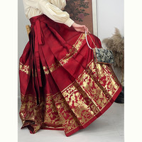 移动端：醉雨朵 明制重工织金马面裙 敬酒服 22016