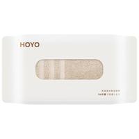 HOYO日本纯棉吸水速干毛巾不易掉毛洗脸洗澡巾禅韵咖单条装33*60cm