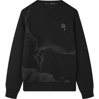 海澜之家（HLA）卫衣男25山不在高圆领绣花长袖男秋季送爸爸 黑色花纹1B 2XL 185/100A 165~180斤