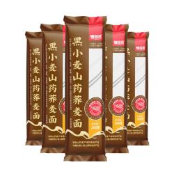 慢厨房 山药挂面 黑小麦荞麦鸡蛋龙须细圆面条拉面刀削面宽炸酱油泼拌面 铁棍山药荞麦面100g*10袋