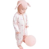 ibaby/英伦宝贝恒温新生婴幼儿童睡内衣春秋季男女宝宝连体薄款连体衣 长袖开扣连体衣-珠玑锦兔 90码