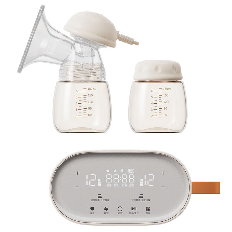 松下双边双泵电动吸奶器产后按摩全自动免手扶静音挤奶吸乳器CB11 白色