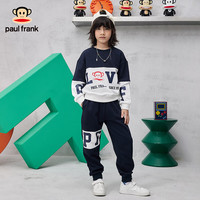 大嘴猴(paul frank)童装儿童套装2025秋冬季款中大童潮酷男女童宽松舒适中大童休闲装 218B藏青 130