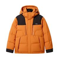 卡宾男装 三防90鸭绒羽绒服2024秋冬宽松外套可拆卸帽保暖H 褐色45 L /175/50