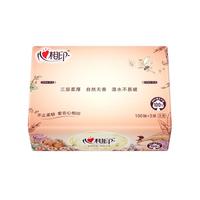 心相印抽纸纸巾3层100抽金装大包卫生纸餐巾纸面巾纸家用湿水不易破整箱 3层 100抽*2包