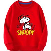 史努比(SNOOPY)史努比儿童卫衣套装2025春季女童男童运动童装休闲裤子两件套 咖色 150