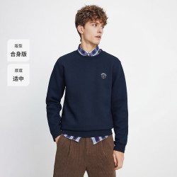 navigare 意大利小帆船男士25年基础款圆领内搭单层休闲卫衣1135805304 海军蓝 L