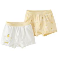 戴维贝拉（DAVE＆BELLA）【两条装】儿童内裤女童短裤男童平角内裤2025秋装中大童内内 兔子组合【DB1248188】 2条 100 cm（身高90-100cm）