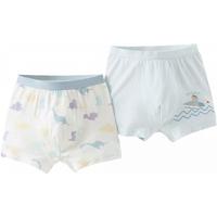 戴维贝拉(DAVE&BELLA)【两条装】儿童内裤女童短裤男童平角内裤2025秋装中大童内内 恐龙组合【DB2251873】 2条 140 cm(身高130-140cm)