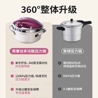 荣事达高压锅小型家用燃气电磁炉通用防爆小容量压力锅 不锈钢高压锅