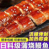 百亿补贴：集鲜源 国产蒲烧鳗鱼 整条炭烤活鳗 1条 顺丰包邮