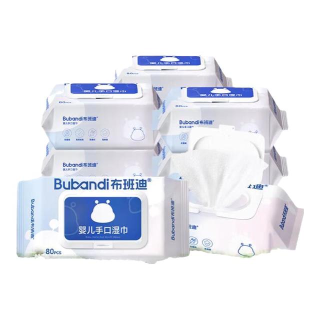 布班迪 婴儿手口湿巾 80抽 3包
