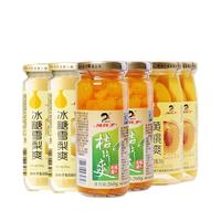 辣妹子水果罐头橘子黄桃糖水罐头 休闲零食多口味家庭量贩装260g*6瓶 桔片+黄桃+雪梨（各2瓶）