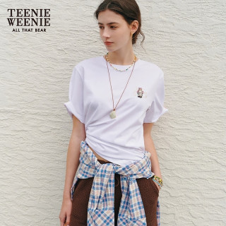TEENIE WEENIE 凉感防晒白色基础休闲T恤