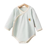 贝肽斯宝宝衣服婴儿包屁衣秋冬款暖姜保暖长袖打底内搭男童女童哈衣爬服 橡果绿 (单件装) 80cm