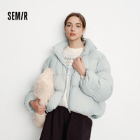 森马（emir）羽绒服女冬季90绒子oversize肌理立领2025新款慵懒温柔面包服 A41448