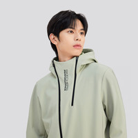 斯凯奇【防风防泼水】户外梭织复合运动外套男士外套秋冬季 浅军绿/036H M
