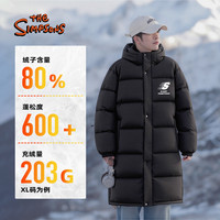 the Simpsons 辛普森一家长款羽绒服男装情侣冬新品鸭绒保暖防风加厚运动外套女