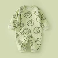 多嘻噜卡 【保暖亲肤】宝宝秋季卡通连体衣男女童夹棉无骨爬爬服春秋款睡衣