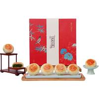 南宋胡记苏式酥皮月饼黑芝麻五仁玫瑰杭州特产中式糕点心中秋盒495g 【中秋赠礼袋】苏氏月饼495g