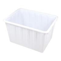 法欧诺加厚牛筋塑料水箱长方形养鱼水产养殖浅盆家用储水桶食品级塑料桶 160升塑料水箱白色75*55*44.5