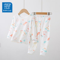 JEANSWEST CLUB真维斯集团儿童秋衣套装女童家居服男童秋冬款睡衣纯棉内衣套 【秋衣套装】晴天兔 150 身高130-140CM