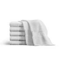 希尔顿 浴巾五星级酒店纯棉A类超大尺寸成人浴巾 典雅白 100*150cm
