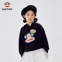 大嘴猴(paul frank)童装连帽卫衣2025秋冬款男女童舒适保暖多色中大童潮流百搭上衣 130F黑色 110