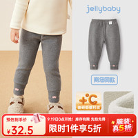 JELLYBABY[7A抗菌远红外]女童加绒打底裤冬季新款童装宝宝保暖裤子秋冬洋气