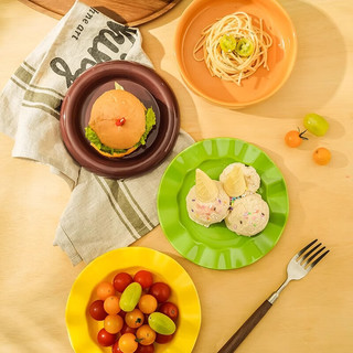 佩尔森汉堡包碗盘套装趣味碗盘沙拉碗创意甜品盘陶瓷餐具可爱