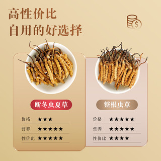 山威 冬虫夏草1g 断草冻干高洁净虫草 高海拔自用实惠 （5-7条1克）