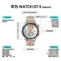 国家补贴、限地区：华为 HUAWEI WATCH GT5 智能手表 46mm 苍山灰 氟橡胶表带