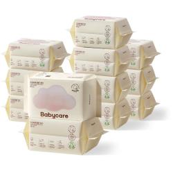 babycare 绵柔巾宝宝干湿两用一次性洗脸巾 云柔加大加厚小熊巾面膜柔巾 80抽 12包